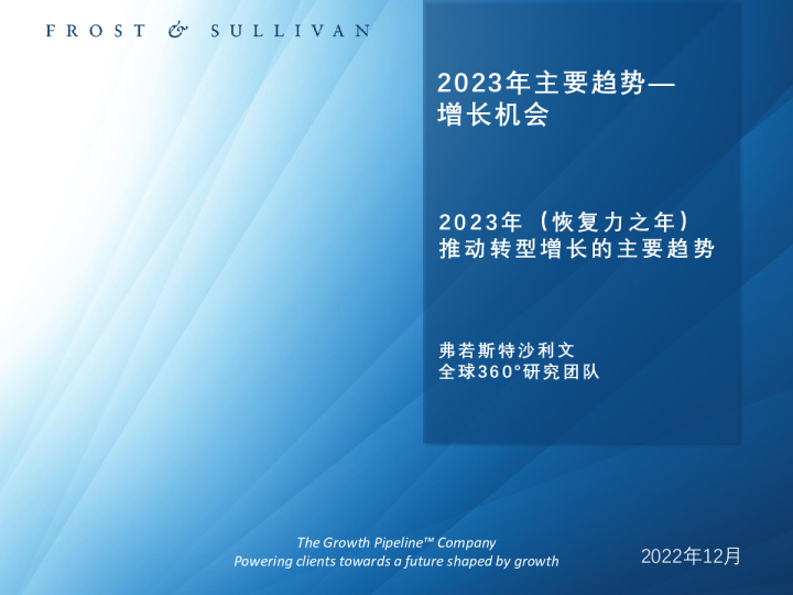 2023年主要趋势——增长机会