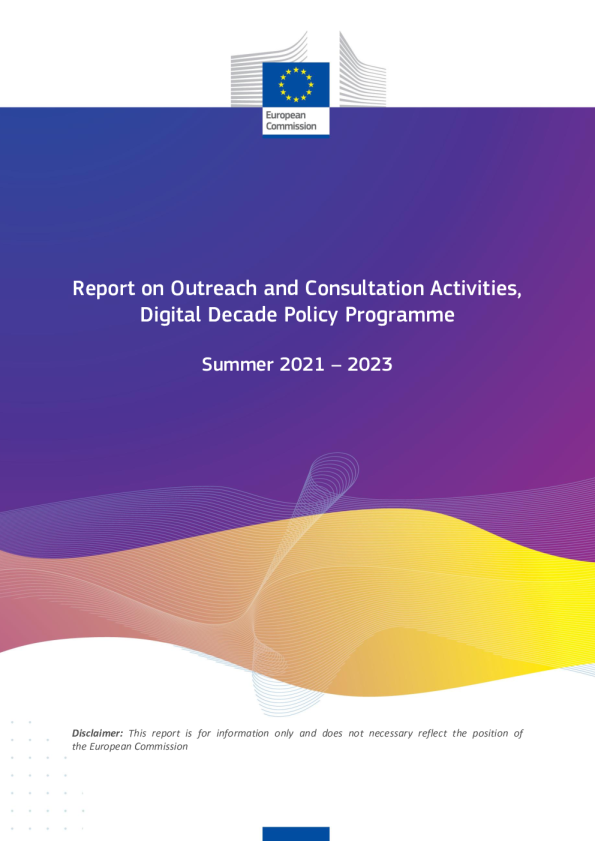 外联和咨询活动报告 ， 数字十年政策方案