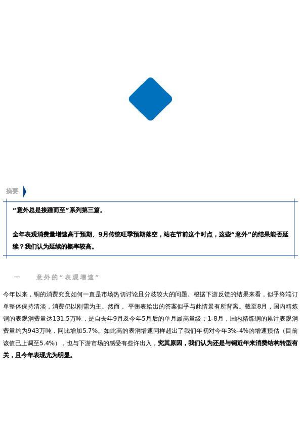 【中粮视点】铜:预期落空?