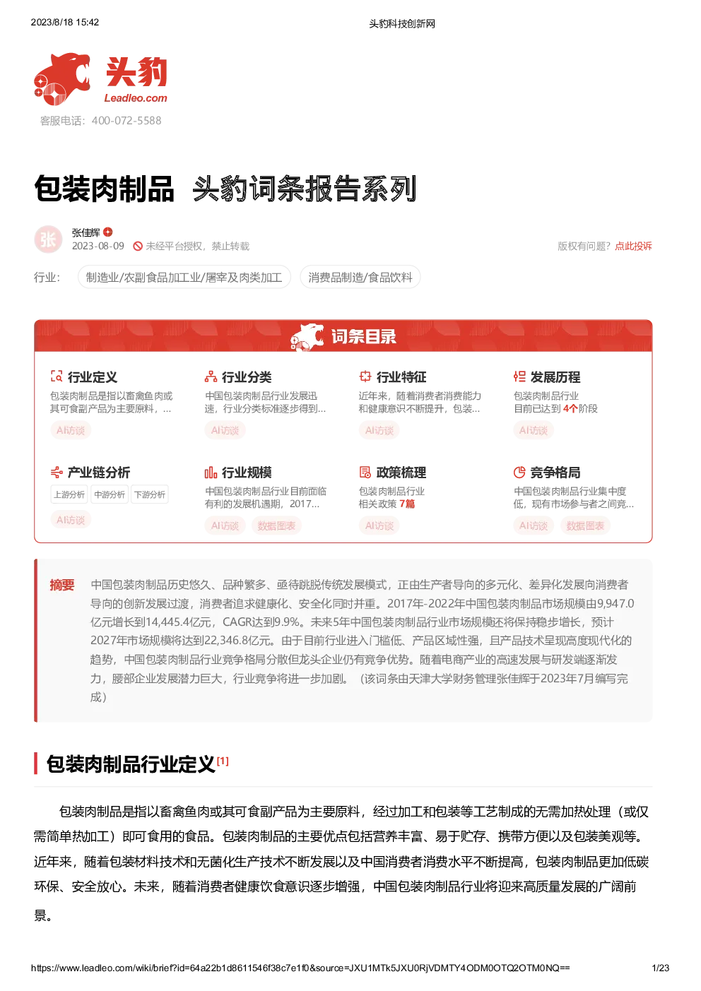 报告封面