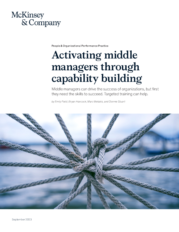 通过能力建设激活中层管理人员