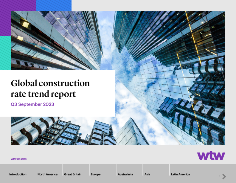 全球建筑费率趋势报告