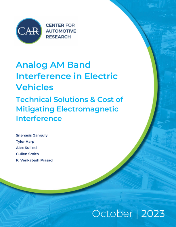 模拟AM波段在电动汽车中的干扰