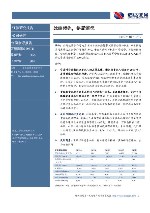 战略领先，格局渐优