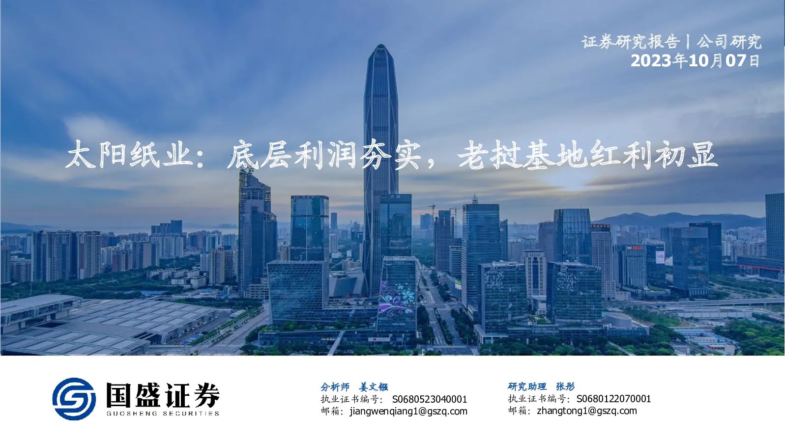 报告封面