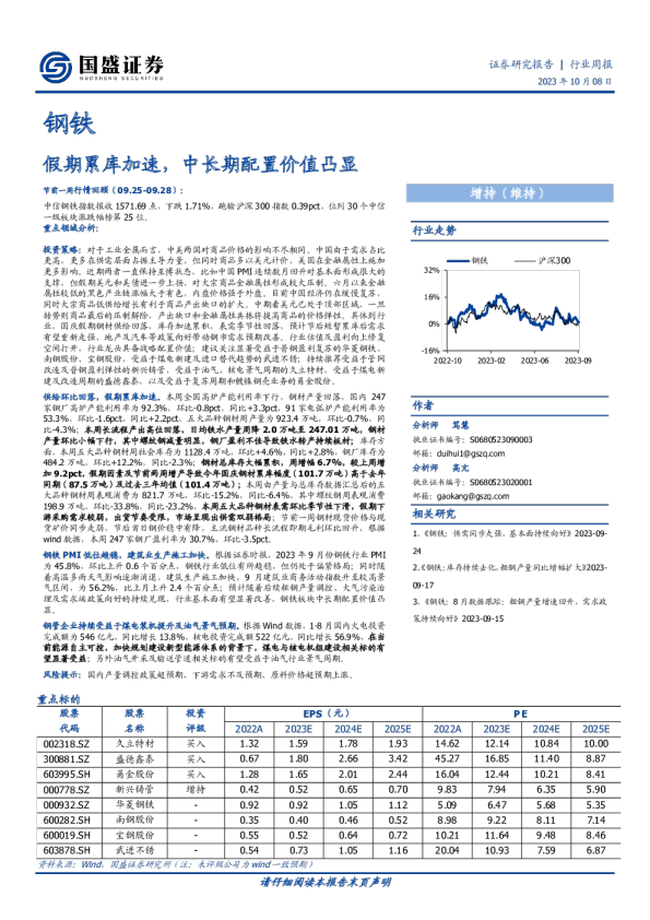 节前一周行情回顾：假期累库加速，中长期配置价值凸显
