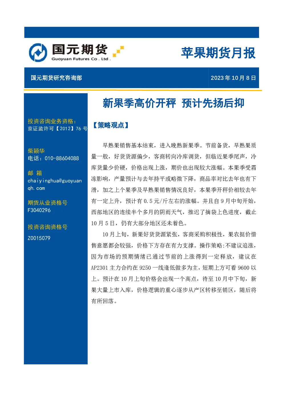 报告封面