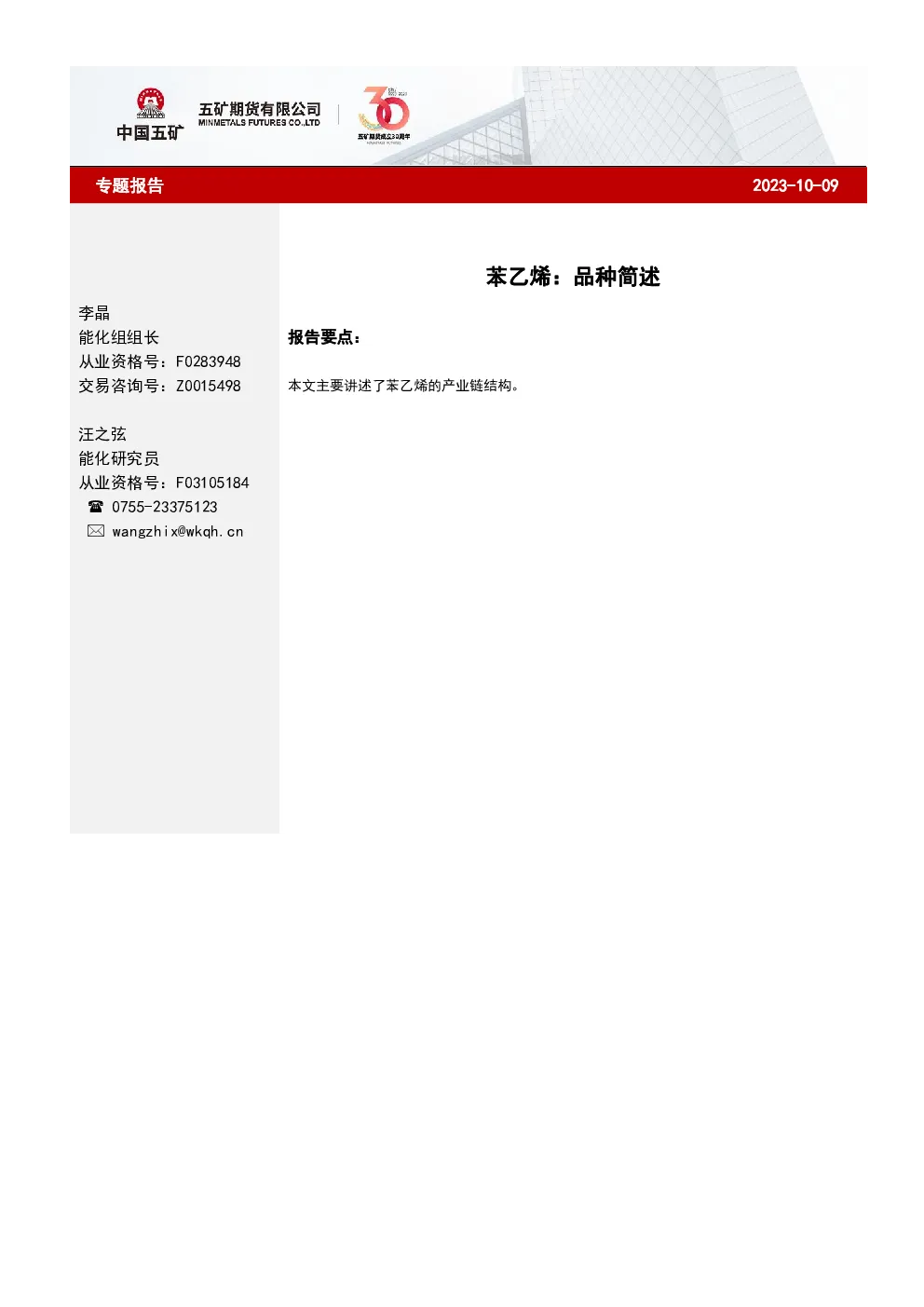 报告封面