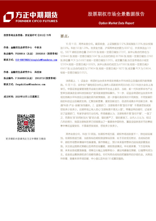 股票期权市场全景数据报告