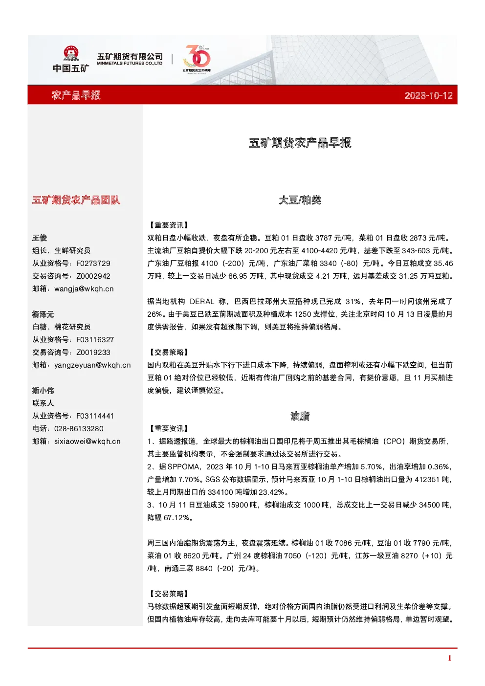 报告封面