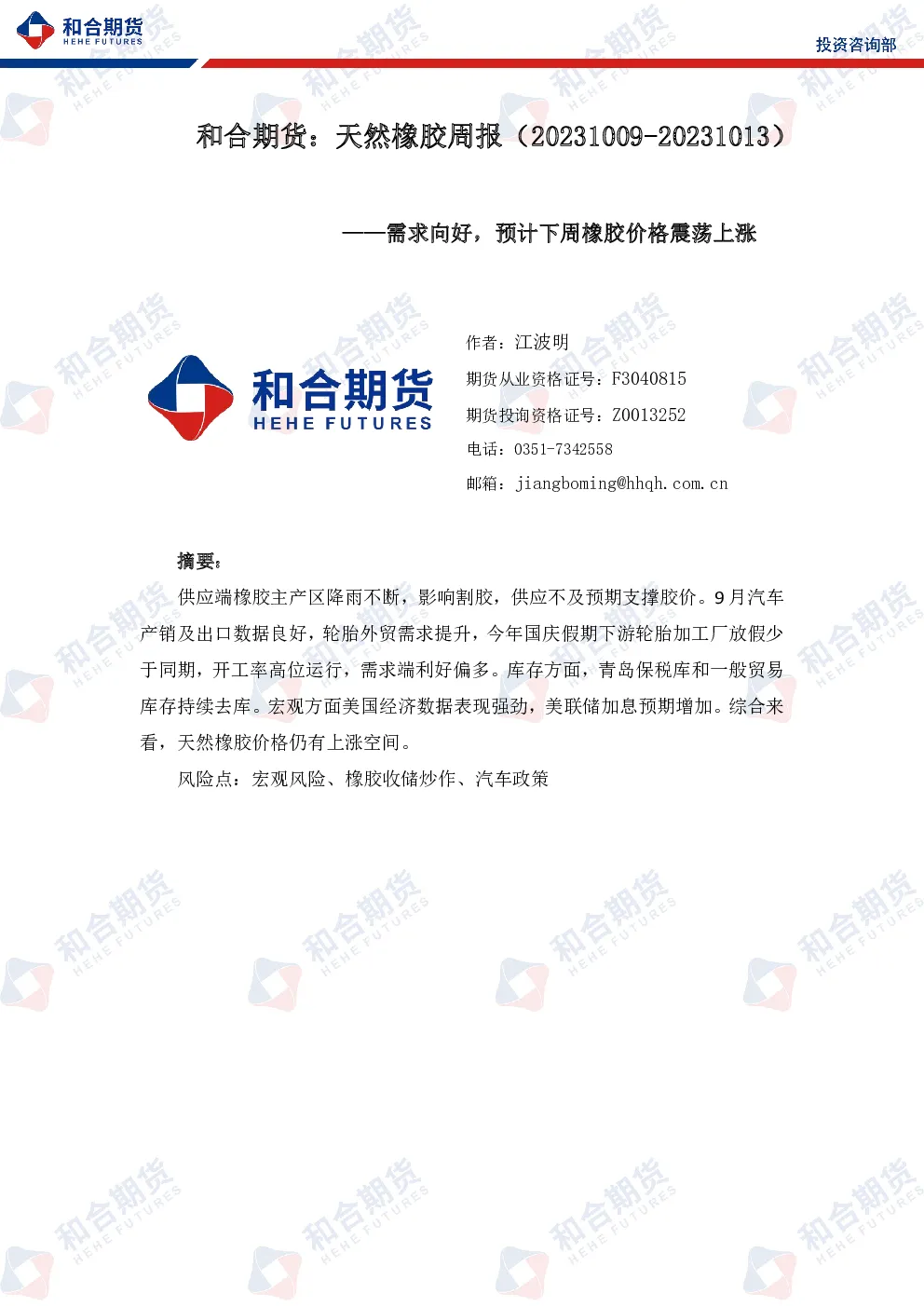 报告封面