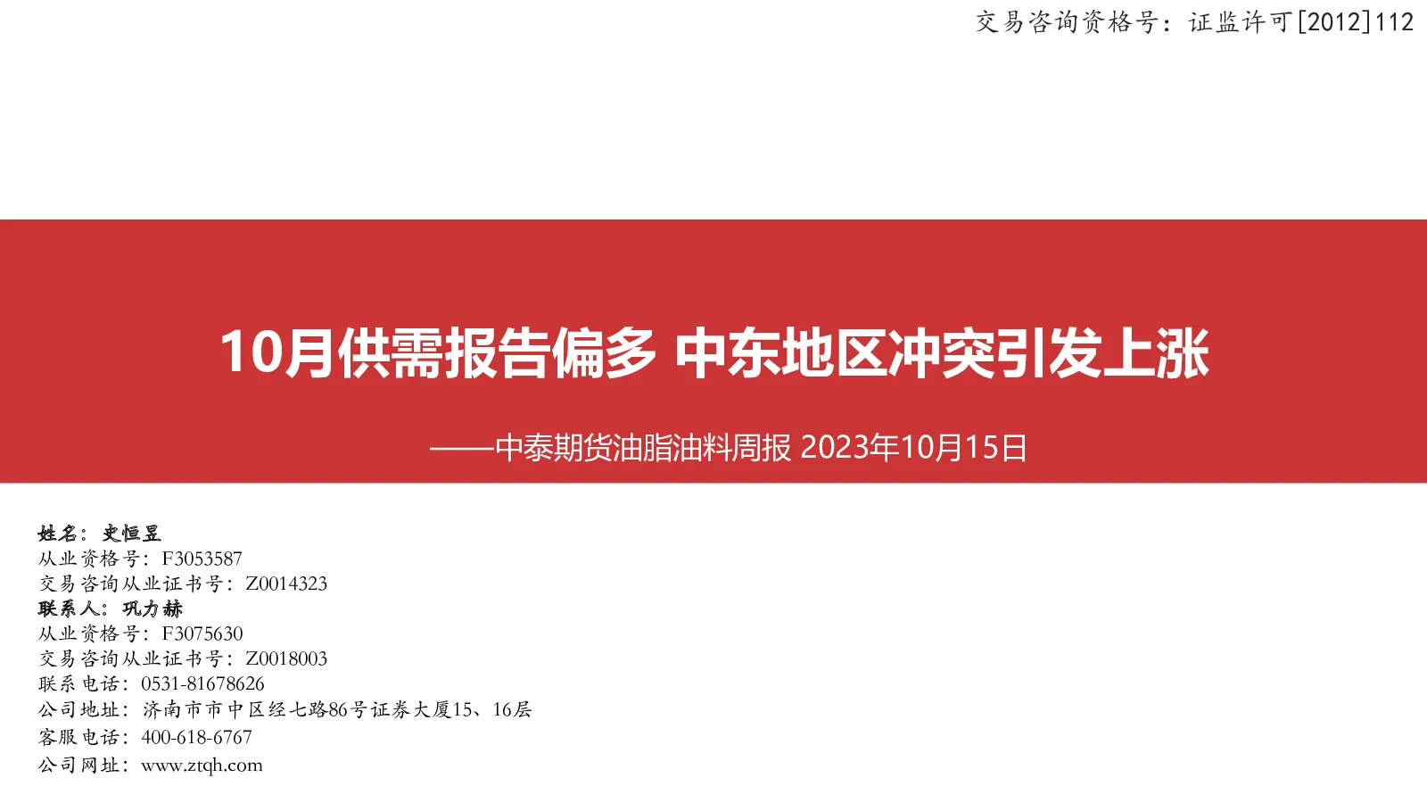 报告封面