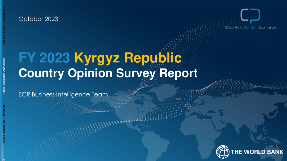 2023年吉尔吉斯共和国国家意见调查报告