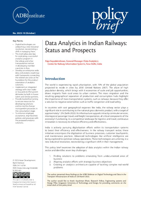 印度铁路数据分析 ： 现状与前景