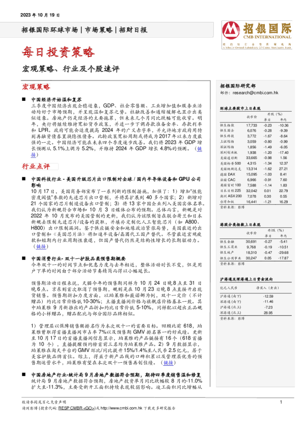 招财日报：每日投资策略