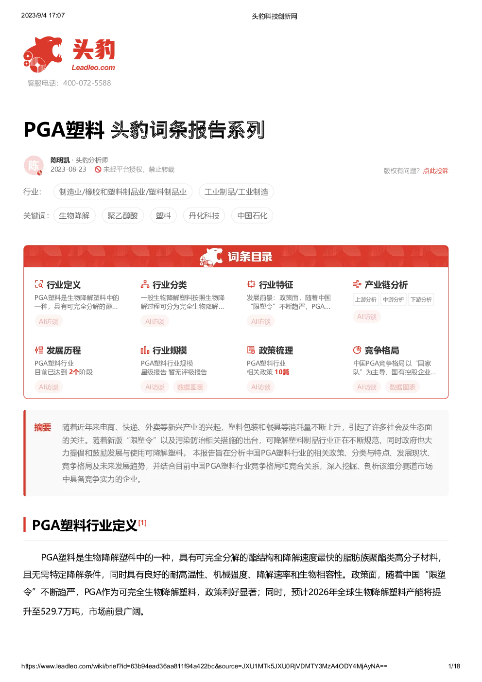 报告封面