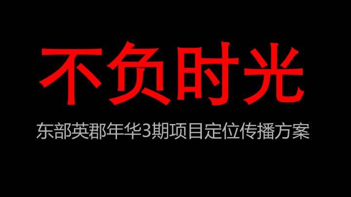 2016东部英郡年华假日广场项目定位传播方案