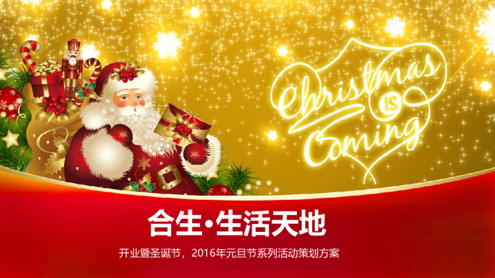 2016合生生活天地圣诞节活动暨开业典礼方案