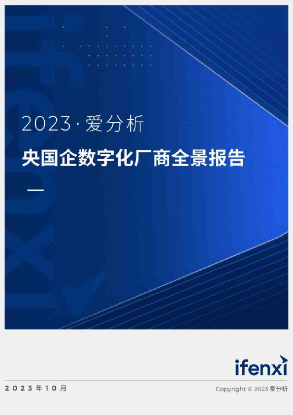 2023央国企数字化厂商全景报告58页
