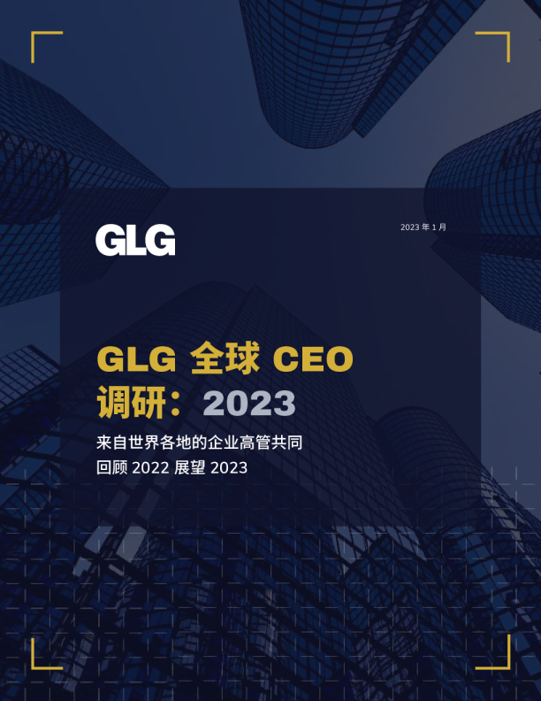 2023年度GLG全球CEO调研报告