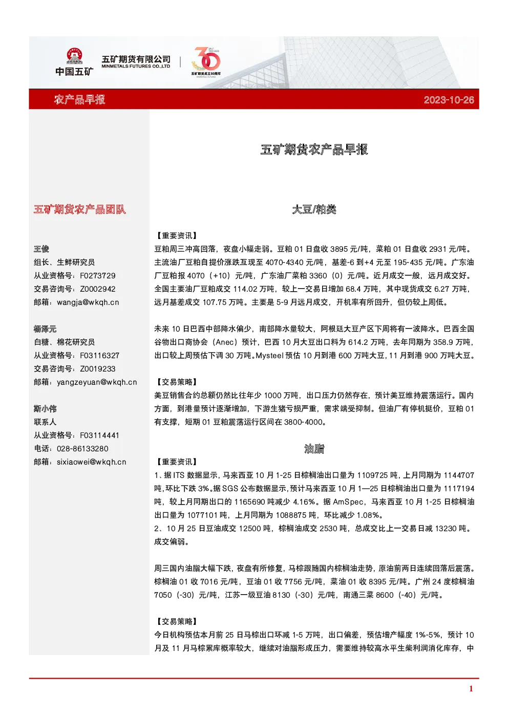 报告封面