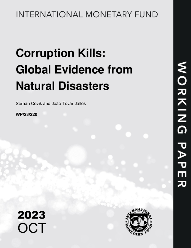 腐败杀人 ： 来自自然灾害的全球证据