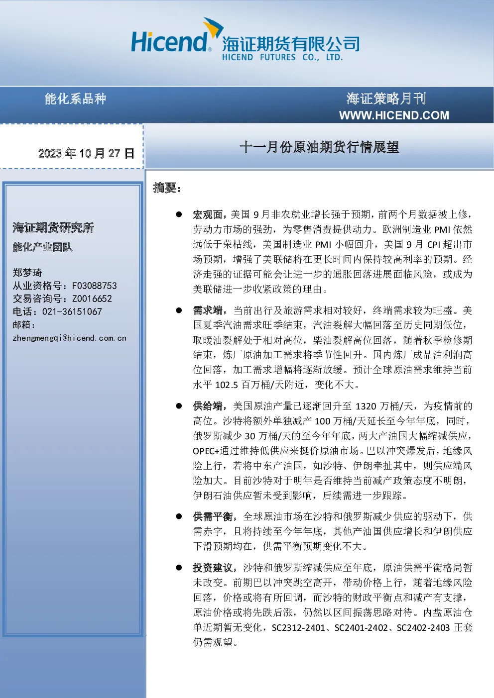 报告封面