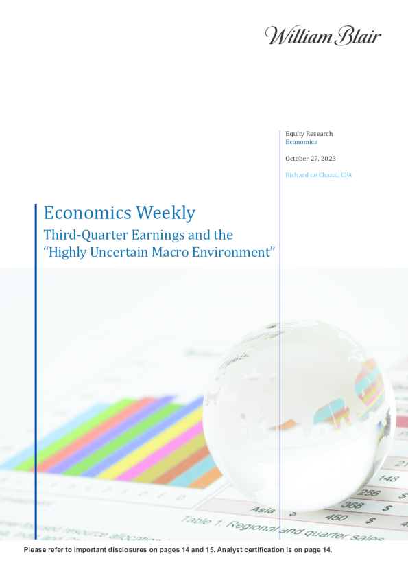 第三季度收益和高度不确定的宏观环境