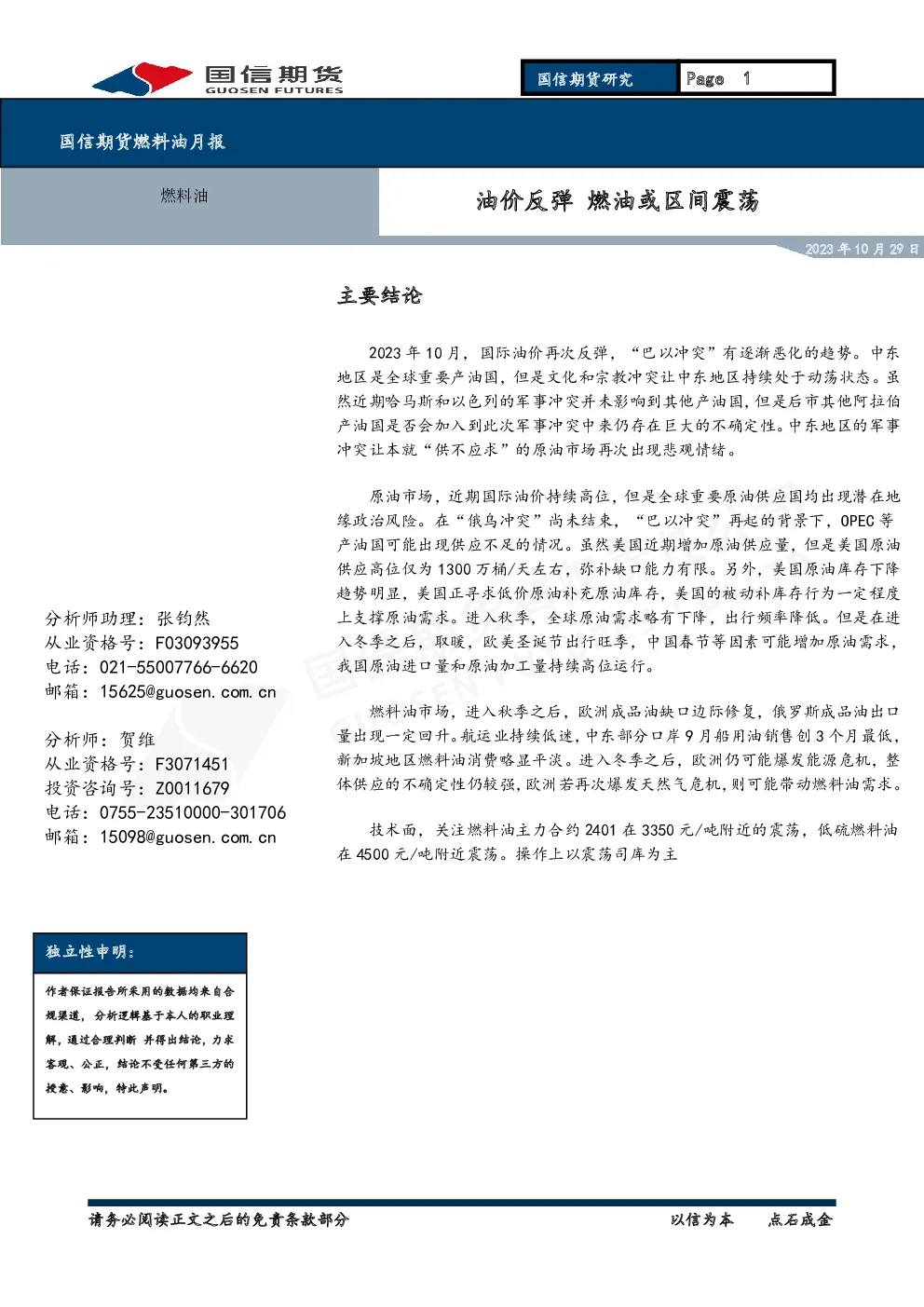 报告封面