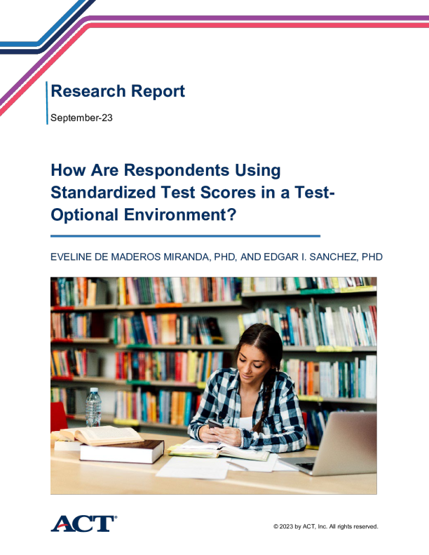 受访者如何在测试可选环境中使用标准化测试分数 ？