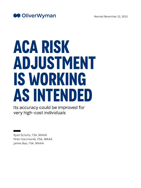 aca风险调整——一个有改进空间的成功案例