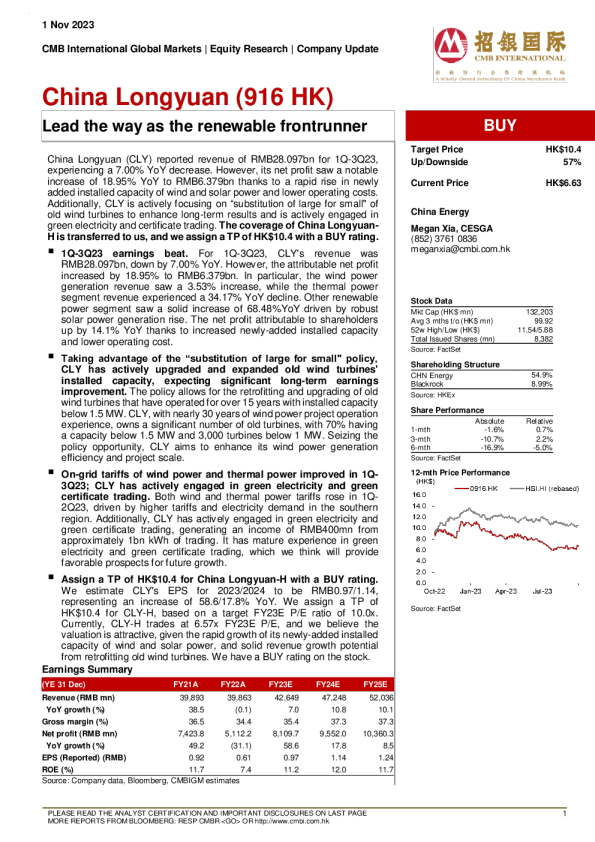 - 引领可再生能源领跑者