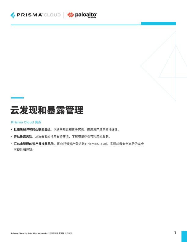 白皮书：云发现和暴露管理