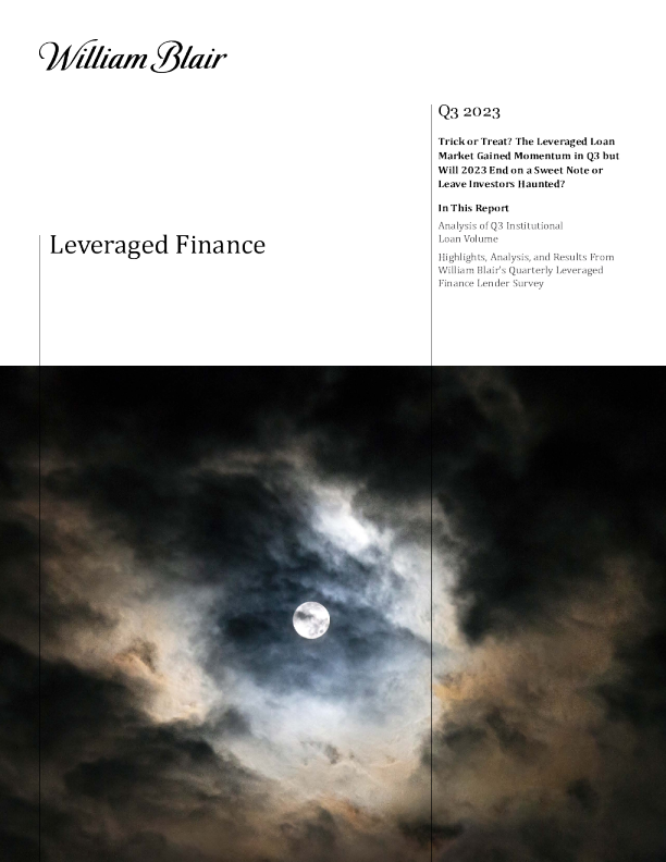 把戏还是治疗 ？ 2023 年杠杆贷款市场会在甜蜜的票据上结束还是让投资者闹鬼 ？