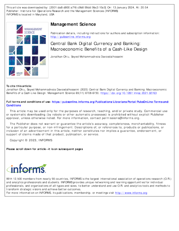 央行数字货币与银行业：类现金设计的宏观经济效益