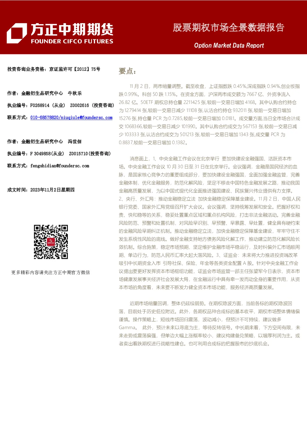股票期权市场全景数据报告