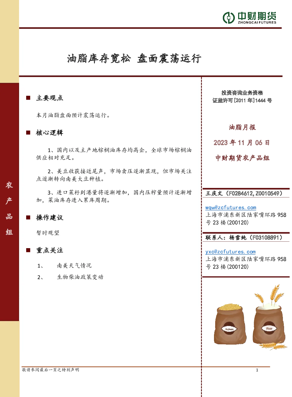 报告封面