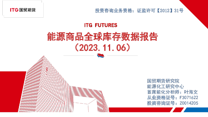 能源商品全球库存数据报告