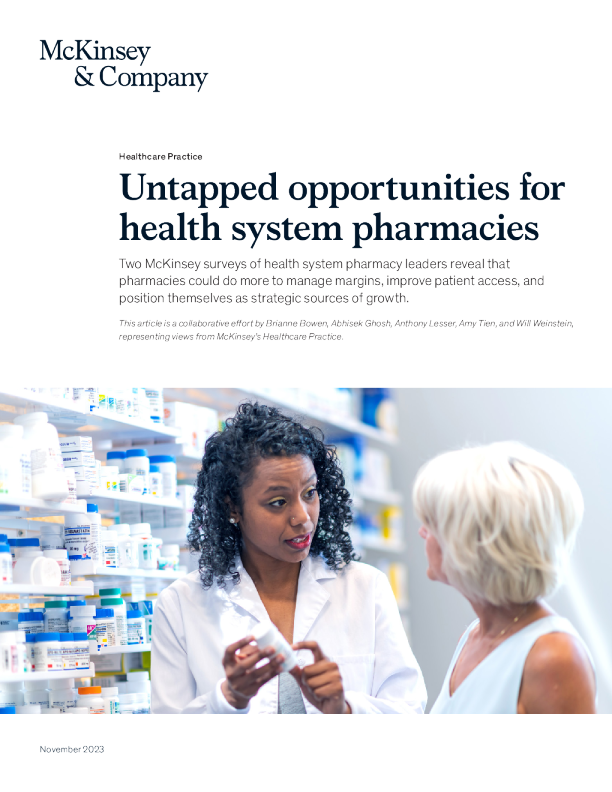 卫生系统药房尚未开发的机会