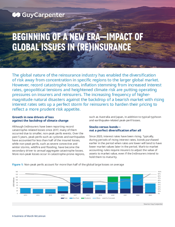 新时代的开始 - （ 再 ） 保险中全球问题的影响