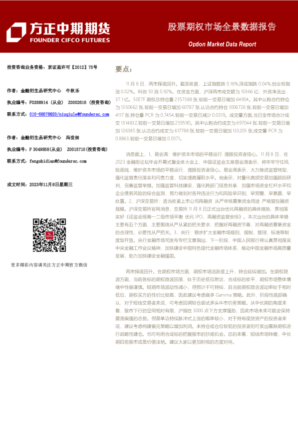 股票期权市场全景数据报告