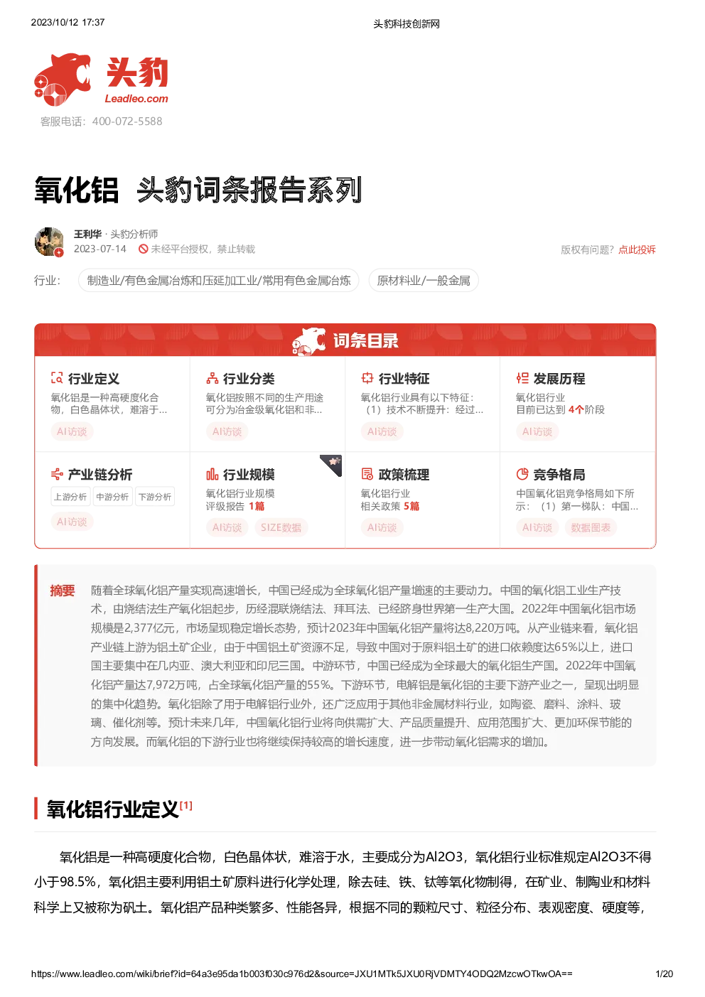 报告封面