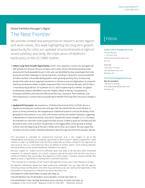 全球投资组合经理文摘 ： 下一个前沿