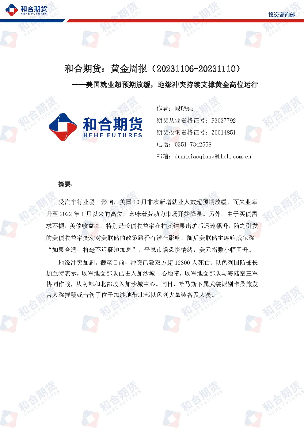 报告封面