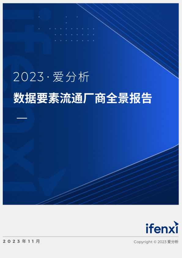 数据要素流通厂商全景报告