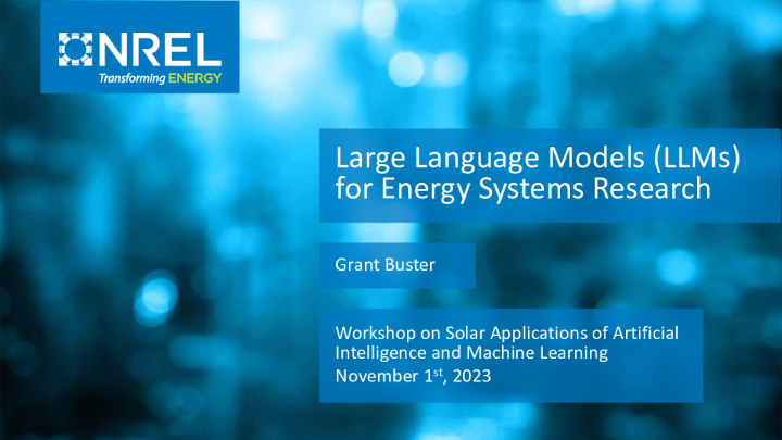 用于能源系统研究的大型语言模型