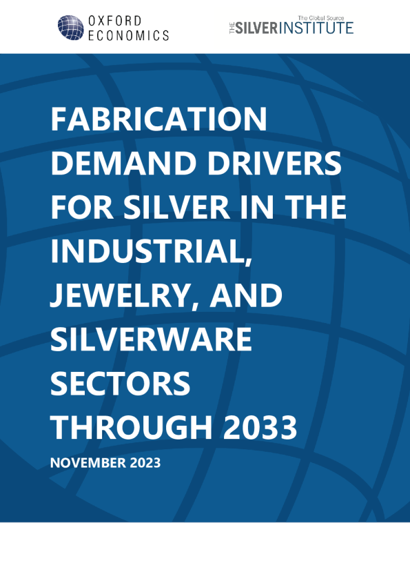 银在工业、珠宝和银器行业2033年前的制造需求驱动因素（PDF）发布于2023年。