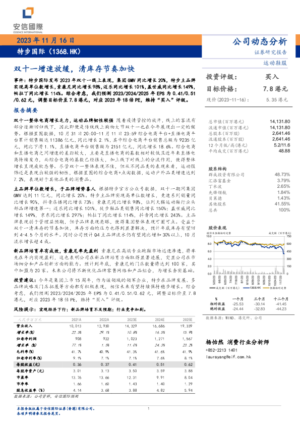 双十一增速放缓，清库存节奏加快