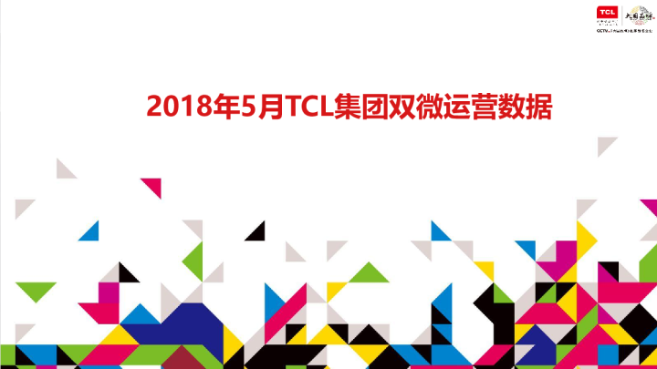 2018TCL集团双微5月(0501-0531)月度总结【电视】【双微】