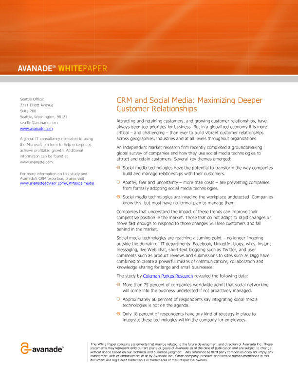 CRM 和社交媒体 ： 最大化更深层次的客户关系